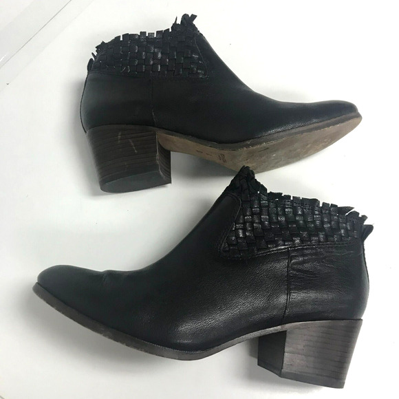 Coach Black Ankle Boots with Fringe Detail - Picture 3 of 11